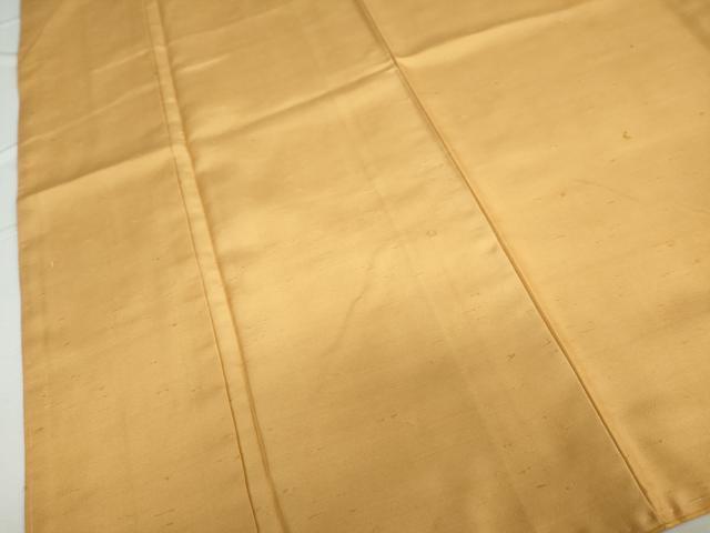 平和屋着物●上質な紬　柑子色　正絹　逸品　DAAV4930ud