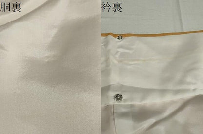 平和屋着物●上質な紬　柑子色　正絹　逸品　DAAV4930ud