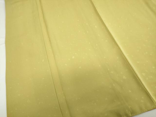 平和屋着物●上質な色無地 霞地紋 青朽葉色 正絹 逸品 DAAV4943ud
