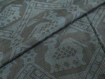 平和屋着物●上質な紬　100亀甲　有栖川文様　正絹　逸品　DAAV4969ud