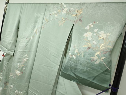 平和屋着物●訪問着　枝花文　金彩　仮絵羽　正絹　逸品　未使用　DAAV4970ud