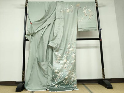 平和屋着物●訪問着　枝花文　金彩　仮絵羽　正絹　逸品　未使用　DAAV4970ud