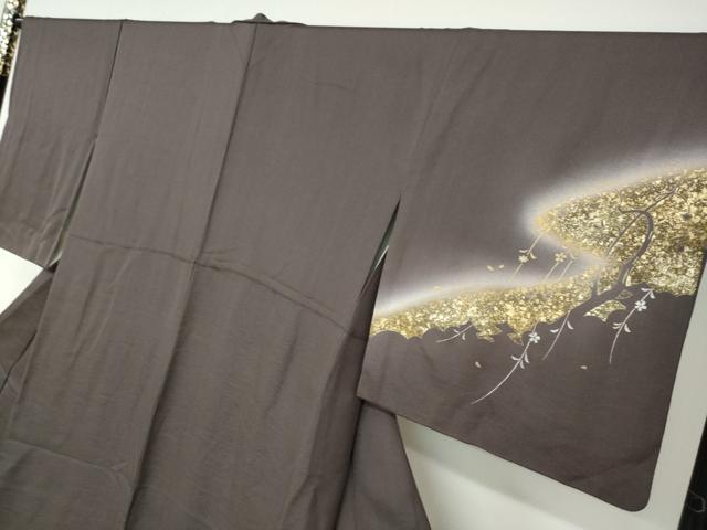 平和屋着物●訪問着 駒刺繍 枝垂れ草花文 暈し染め 金銀彩 正絹 逸品 DAAV4990ud