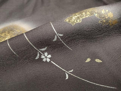 平和屋着物●訪問着 駒刺繍 枝垂れ草花文 暈し染め 金銀彩 正絹 逸品 DAAV4990ud