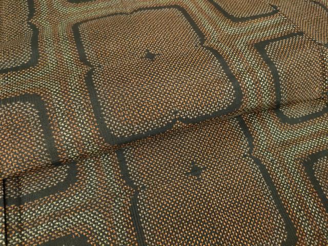 平和屋着物▽本場大島紬 7マルキ 単衣 絣花文 正絹 逸品 DAAV5019az