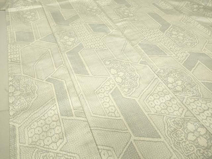 平和屋着物▽上質な紬 単衣 正倉院花文 正絹 逸品 DAAV5020az