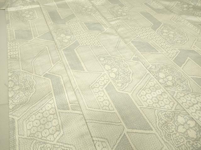 平和屋着物▽上質な紬 単衣 正倉院花文 正絹 逸品 DAAV5020az