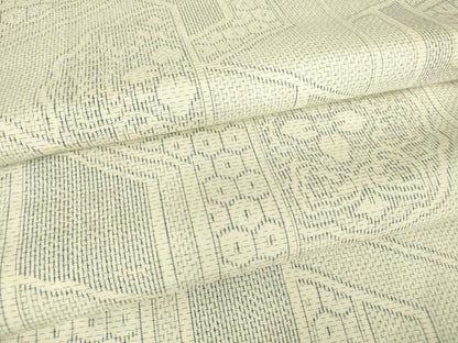 平和屋着物▽上質な紬 単衣 正倉院花文 正絹 逸品 DAAV5020az