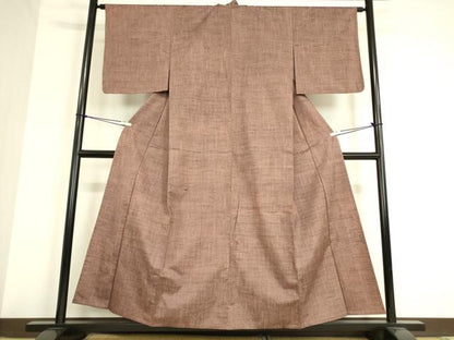 平和屋着物▽上質な紬 単衣 霞文 正絹 逸品 DAAV5021az