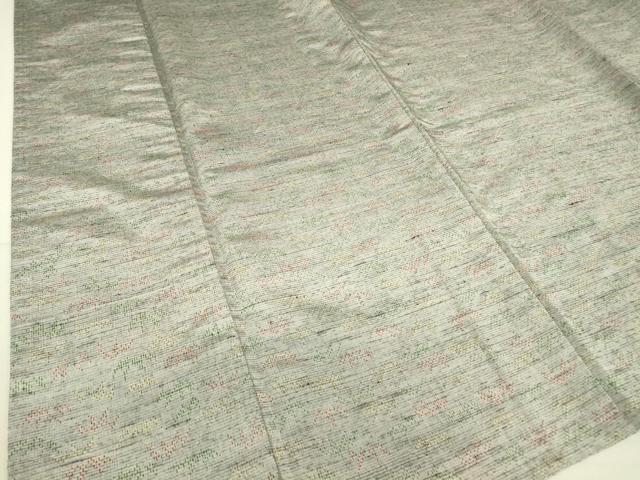平和屋着物▽上質な紬 単衣 笹文 正絹 逸品 DAAV5022az