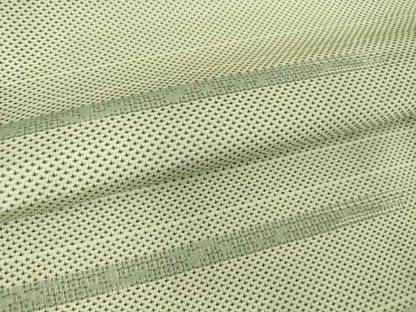 平和屋着物▽上質な紬 単衣 横段絣文 100亀甲 正絹 逸品 DAAV5023az