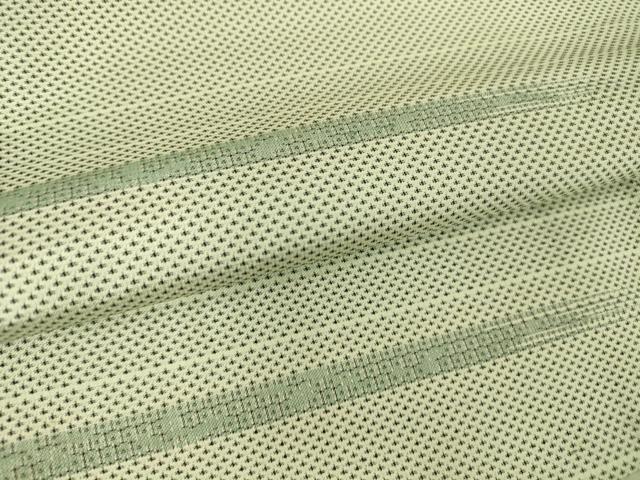 平和屋着物▽上質な紬 単衣 横段絣文 100亀甲 正絹 逸品 DAAV5023az