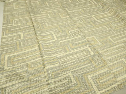 平和屋着物▽本場染大島紬 単衣 幾何学文 正絹 逸品 DAAV5025az