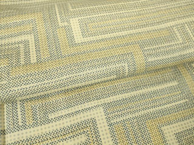 平和屋着物▽本場染大島紬 単衣 幾何学文 正絹 逸品 DAAV5025az