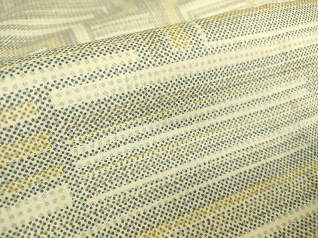 平和屋着物▽本場染大島紬 単衣 幾何学文 正絹 逸品 DAAV5025az