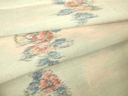 平和屋着物▽上質な紬 単衣 舞花文 正絹 逸品 DAAV5031az