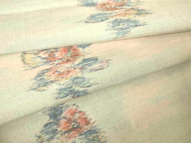 平和屋着物▽上質な紬 単衣 舞花文 正絹 逸品 DAAV5031az