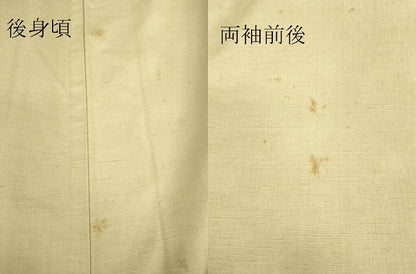 平和屋着物▽色留訪問着 単衣 紬地 麻の葉文 正絹 逸品 DAAV5033az
