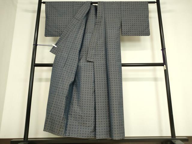 平和屋着物▽本場大島紬 7マルキ 単衣 丸繋ぎ 正絹 逸品 DAAV5035az