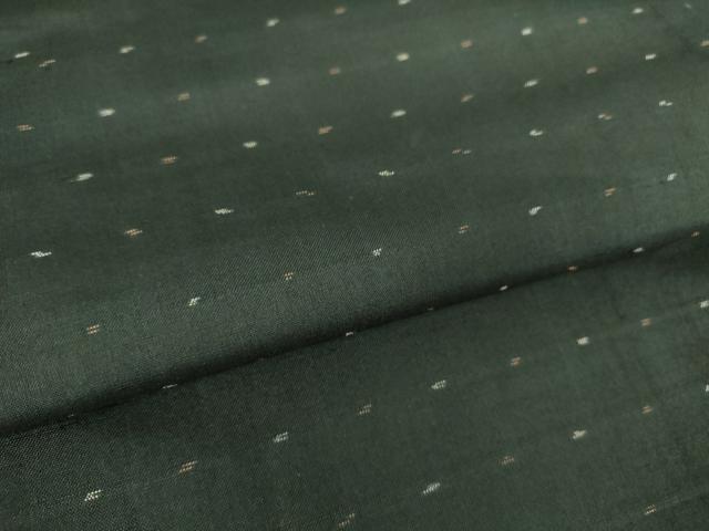 平和屋着物▽東郷織物謹製 本場大島紬 単衣 絣文 黒地 正絹 逸品 DAAV5040az