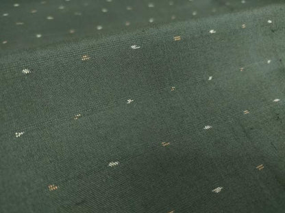平和屋着物▽東郷織物謹製 本場大島紬 単衣 絣文 黒地 正絹 逸品 DAAV5040az