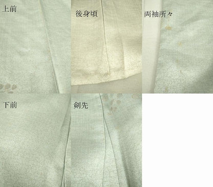 平和屋着物▽中国三大刺繍　スワトウ刺繍　汕頭刺繍　訪問着　単衣　雪輪花文　暈し染め　金彩　正絹　逸品　DAAV5045az