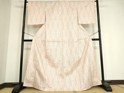 平和屋着物▽上質な紬 単衣 立涌文 正絹 逸品 DAAV5055az