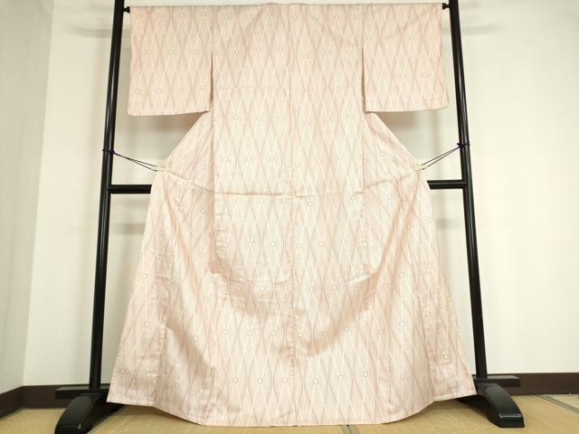 平和屋着物▽上質な紬 単衣 立涌文 正絹 逸品 DAAV5055az