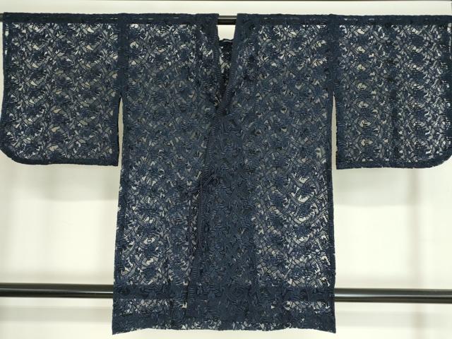 平和屋着物▽道中着 スリーシーズン 春夏秋 塵除け 総レース 草花文 オンワード樫山 DAAV5065az