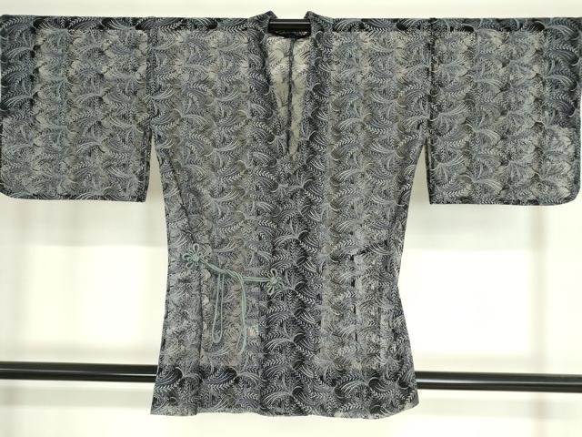 平和屋着物▽道中着 スリーシーズン 春夏秋 塵除け 総レース 草葉文 DAAV5066az