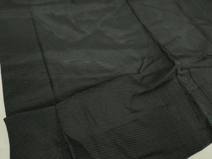 平和屋着物▽男性　黒紋付　長羽織　絽　正絹　逸品　DAAV5069az