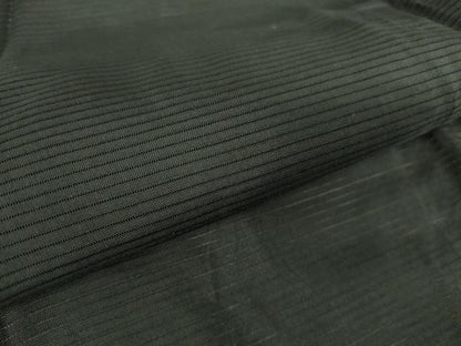 平和屋着物▽男性　黒紋付　長羽織　絽　正絹　逸品　DAAV5069az