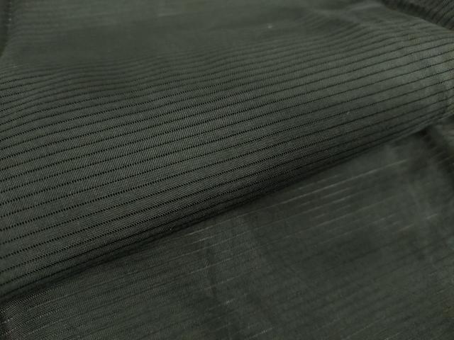 平和屋着物▽男性　黒紋付　長羽織　絽　正絹　逸品　DAAV5069az