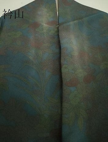 平和屋着物▽上質な小紋 単衣 草花文 鬼しぼ縮緬 正絹 逸品 DAAV5070az