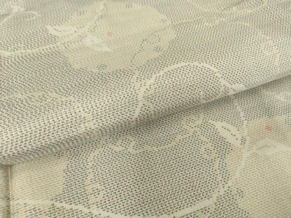 平和屋着物▽本場大島紬 白大島 単衣 雪輪重ね唐草文 正絹 逸品 DAAV5071az