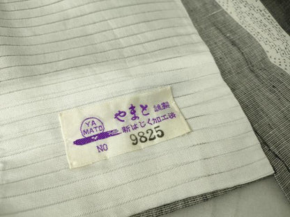 平和屋着物＊夏物 結城紬 夏結城 はたおり娘 菱間道 80亀甲 やまと誂製 正絹 逸品 DAAV5081az