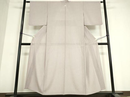 平和屋着物＊夏物 江戸小紋 絽縮緬 鮫小紋柄 牡丹鼠色 正絹 逸品 DAAV5086az