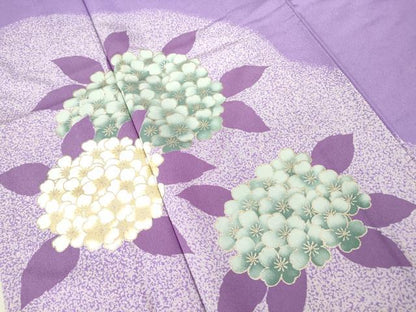 平和屋着物▽訪問着 単衣 草花文 金彩 洗える着物 DAAV5171az