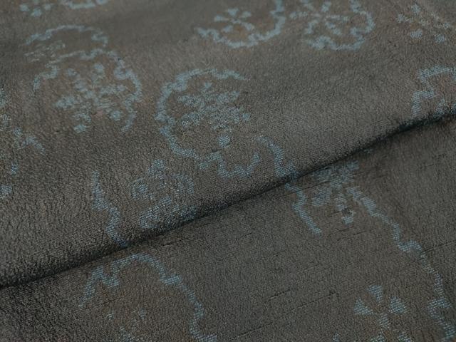 平和屋着物▽結城ちぢみ 単衣 雪輪文 正絹 逸品 DAAV5184az