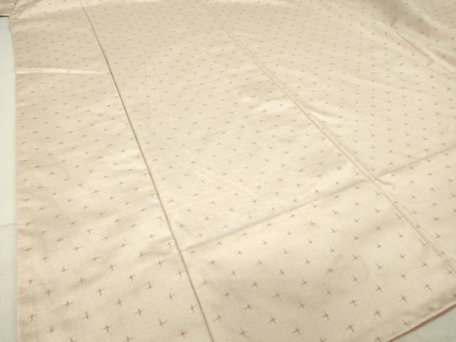 平和屋着物▽上質な紬 単衣 越後蚊絣 証紙付き 正絹 逸品 DAAV5192az