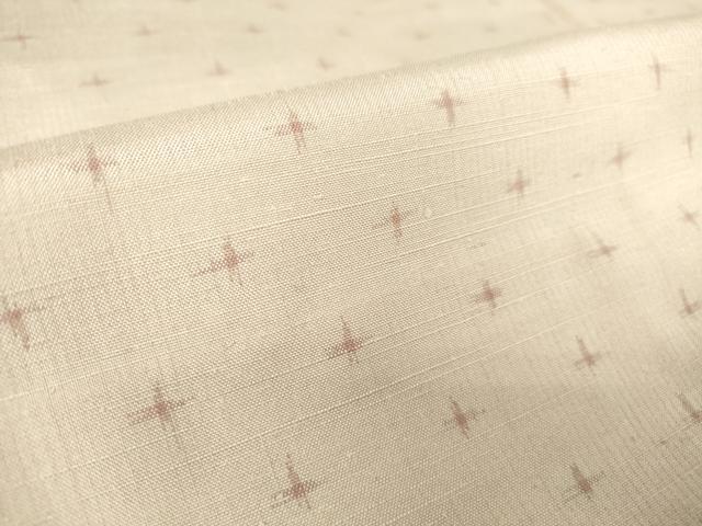 平和屋着物▽上質な紬 単衣 越後蚊絣 証紙付き 正絹 逸品 DAAV5192az