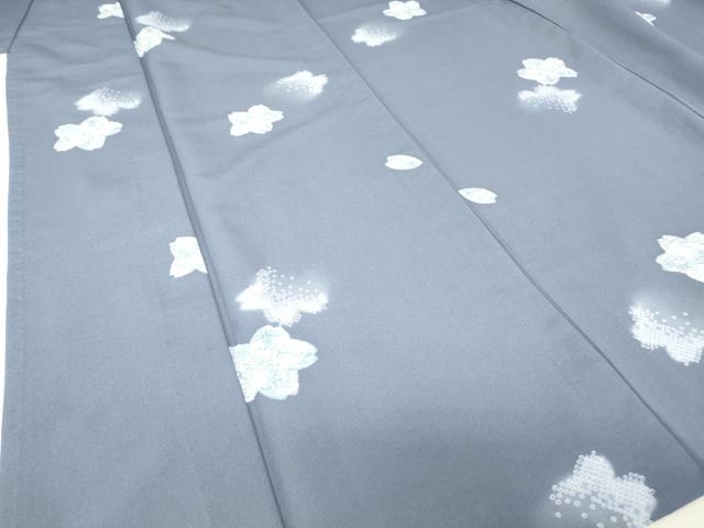 平和屋着物▽小紋 単衣 舞花文 洗える着物 DAAV5194az