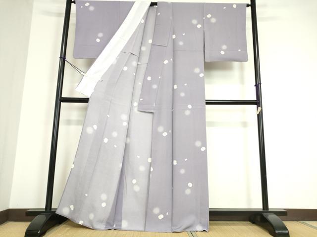 平和屋着物▽上質な小紋 単衣 霞丸文 蛍暈し 正絹 逸品 DAAV5200az