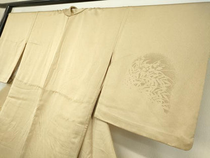 平和屋着物▽訪問着 単衣 駒刺繍 地紙花文 暈し染め 銀彩 正絹 逸品 DAAV5206az