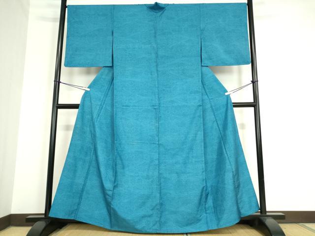 平和屋着物▽本場大島紬　単衣　亀甲花文　140亀甲　正絹　逸品　DAAV5207az