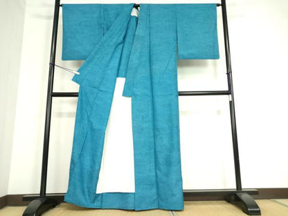 平和屋着物▽本場大島紬　単衣　亀甲花文　140亀甲　正絹　逸品　DAAV5207az