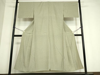 平和屋着物▽上質な小紋 単衣 花鳥文 正絹 逸品 DAAV5209az