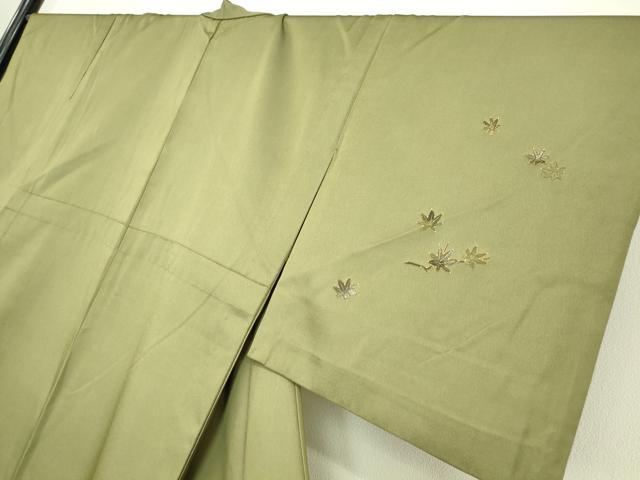 平和屋着物▽訪問着　単衣　流水枝花文　暈し染め　金銀彩　洗える着物　DAAV5218az