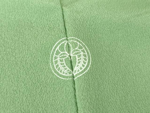 平和屋着物▽色無地　単衣　柳染色　洗える着物　DAAV5220az