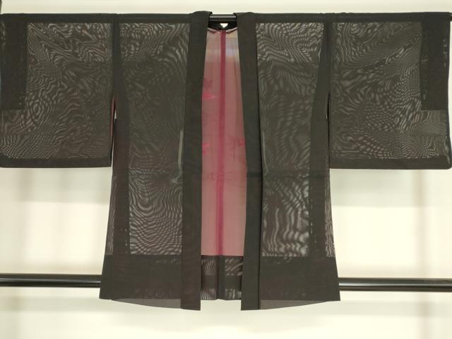 平和屋着物▽羽織 スリーシーズン 春夏秋 塵除け 紗 竜田川文 正絹 逸品 DAAV5229az